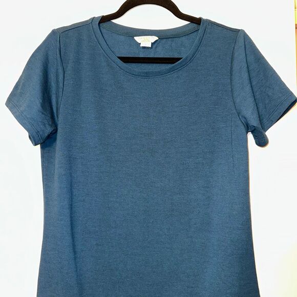 Danskin Women’s Small Super Soft Short Sleeve Shirt Dark Teal Blue EUC - Picture 3 of 9